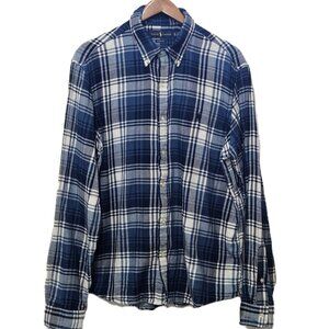 Ralph Lauren Classic Fit Flannel Plaid Button Down Shirt
